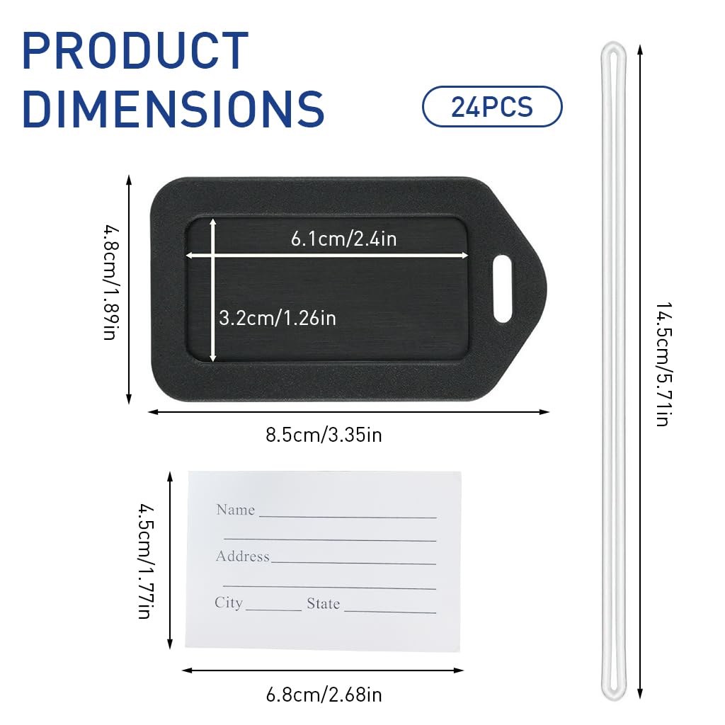 PALAY 24Pcs Luggage Tags with Strap, Smart Tags for Travel suitcases, Name Tags for Kids School Bags for Easily Identification of Bags Baggage Identification Code with Silicon Band PALAY 24Pcs Luggage Tags with Strap, Smart Tags for Travel suitcases, Name Tags for Kids School Bags for Easily Identification of Bags Baggage Identification Code with Silicon Band